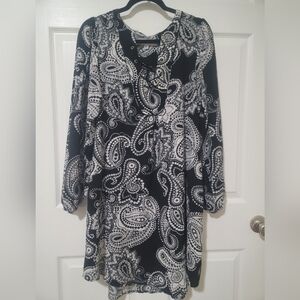 Emma & Michele Boho Paisley Print Dress Women’s Size M